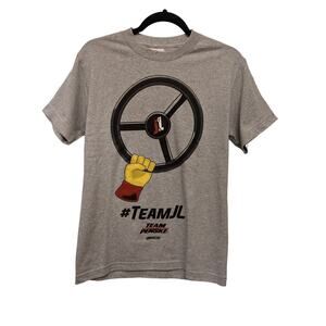 Nascar Joey Logano Cup Series Playoffs Graphic‎ T Shirt Steering Wheel Gray 2018